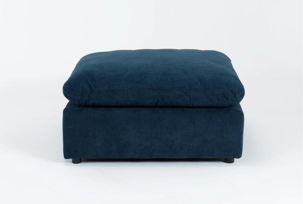 Poufs | Zone Blue Square Ottoman Decor Poufs