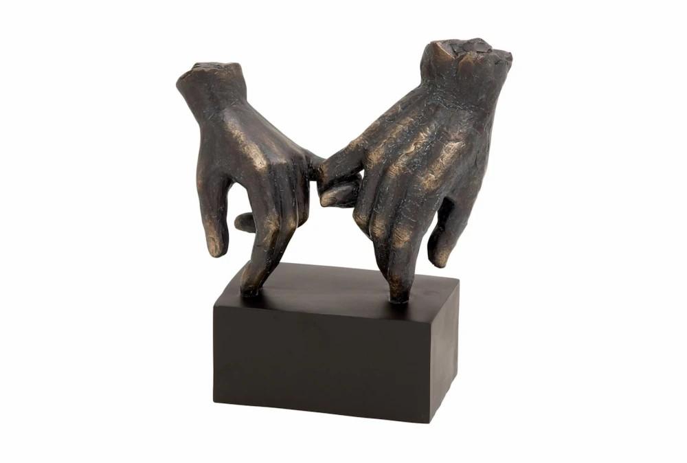 Sculptures + Figurines | 10 Inch Black Polystone Hands Hands Sculpture Decor Sculptures + Figurines