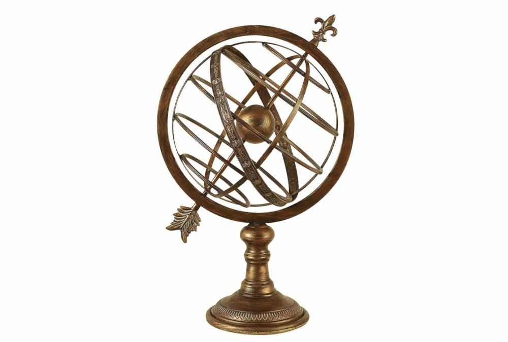 Sculptures + Figurines | 25 Inch Brass Metal Armillary Compass Globe Decor Sculptures + Figurines