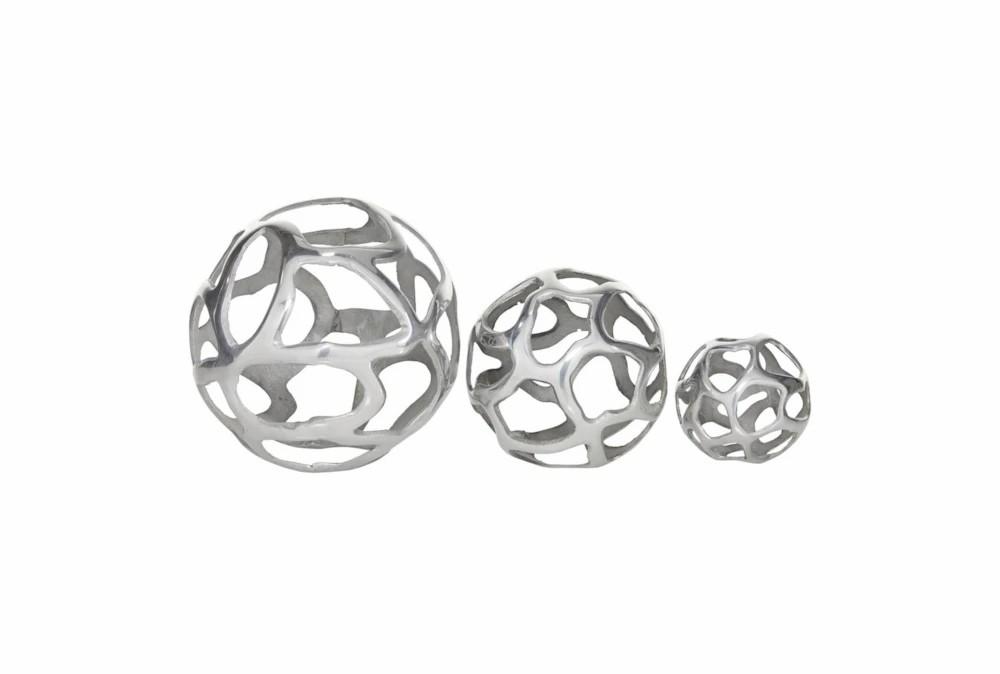 Sculptures + Figurines | 3 Piece Set Aluminum Decorative Balls Decor Sculptures + Figurines