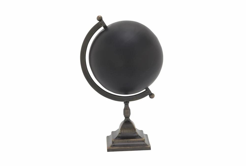 Sculptures + Figurines | 9″ Matte Black Globe Decor Decor Sculptures + Figurines