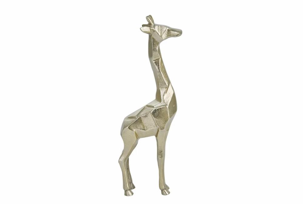 Sculptures + Figurines | Gold 15 Inch Giraffe Decor Decor Sculptures + Figurines