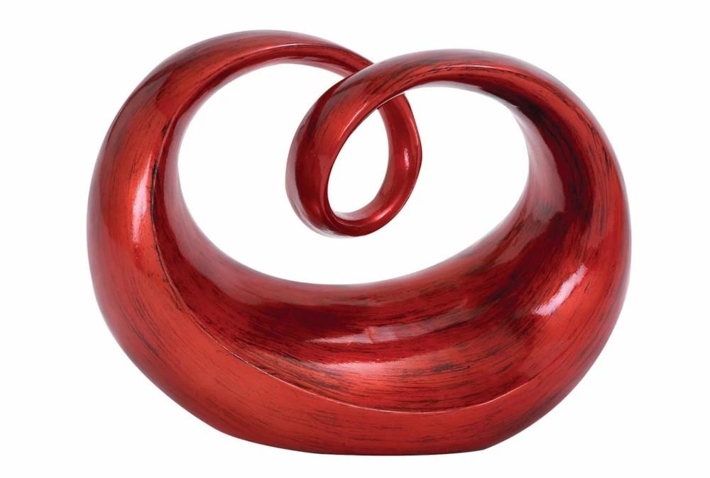 Sculptures + Figurines | Red 9 Inch Polystone Sculpture Decor Sculptures + Figurines