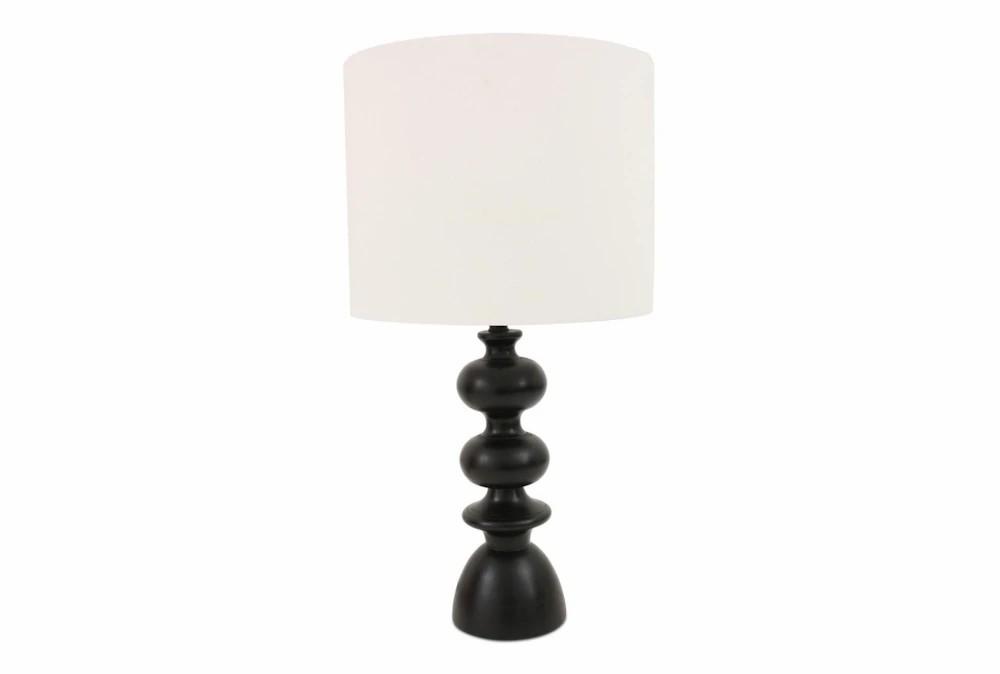 Table Lamps | 15.75″ Black Turned Column And Natural Shade Table Lamp Decor Table Lamps