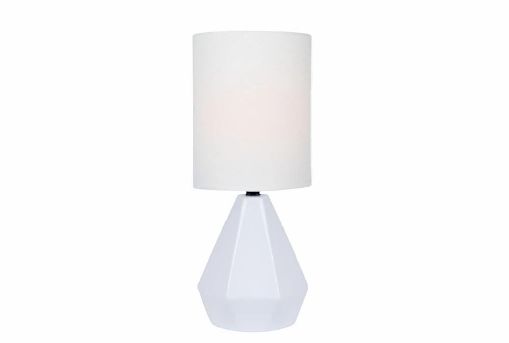 Table Lamps | 17 Inch White Geometric Ceramic Small Table Lamp Decor Table Lamps