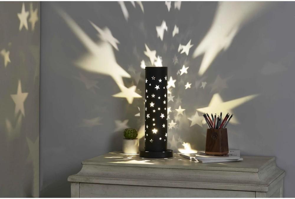 Table Lamps | 18 Inch Black Column Star Shadow Table Lamp Decor Table Lamps