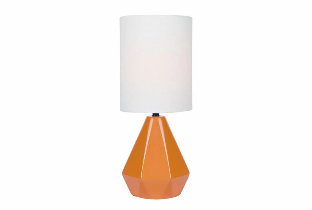 Table Lamps | 18 Inch Orange Geometric Ceramic Small Table Lamp Decor Table Lamps