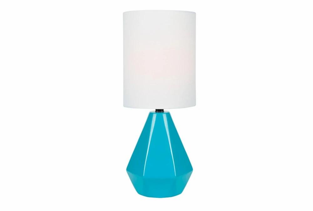 Table Lamps | 21 Inch Blue Geometric Ceramic Small Table Lamp Decor Table Lamps