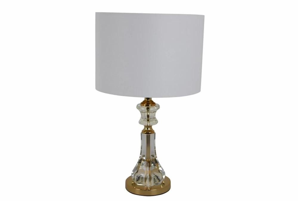 Table Lamps | 22″ Clear Crystal + Antique Brass Table Lamp Decor Table Lamps