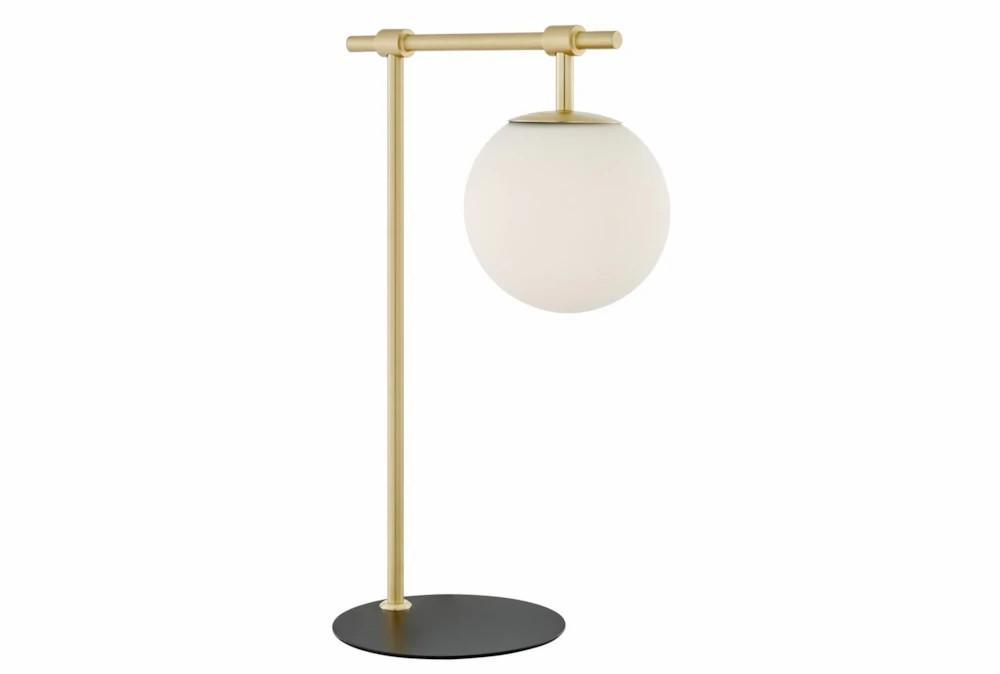 Table Lamps | 22 Inch Gold + Frosted Glass Sphere Task Table Lamp Decor Table Lamps