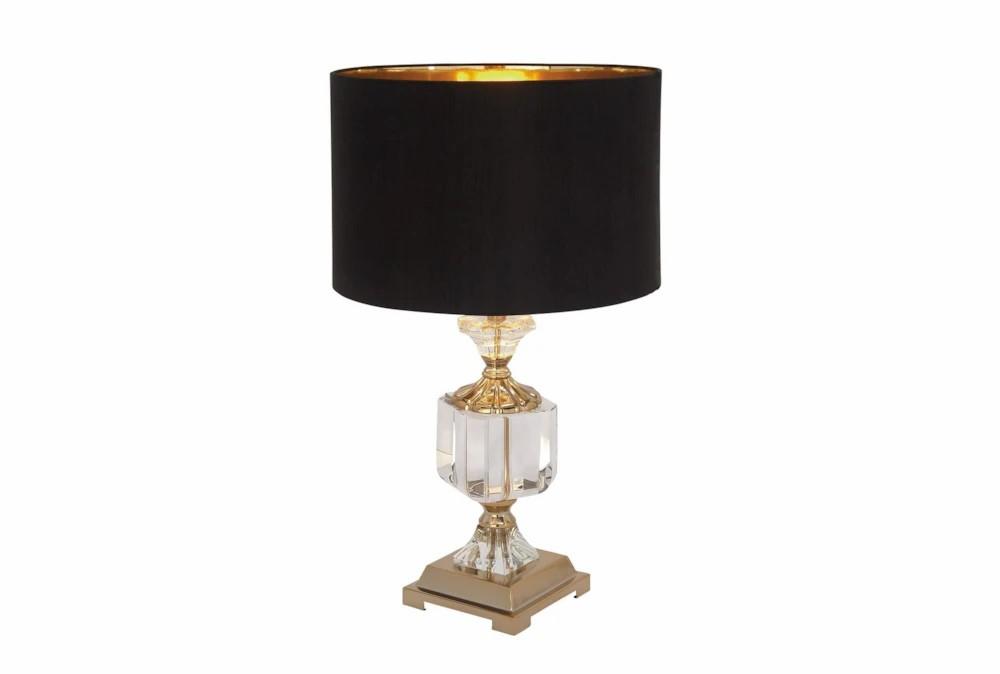 Table Lamps | 24″ Crystal With Black Shade Table Lamp Decor Table Lamps