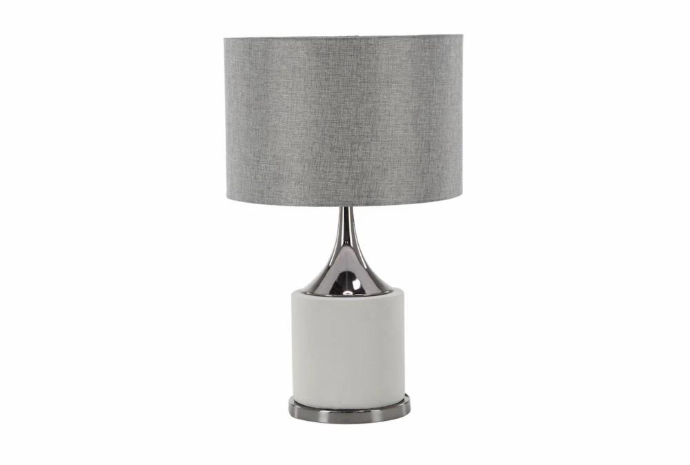 Table Lamps | 24″ Grey Metal Table Lamp Decor Table Lamps