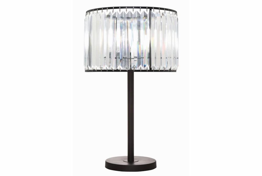 Table Lamps | 25″ Black Metal + Crystal Rod Table Lamp Decor Table Lamps