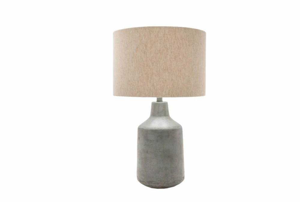 Table Lamps | 25 Inch Dark Grey Concrete Drum Table Lamp Decor Table Lamps