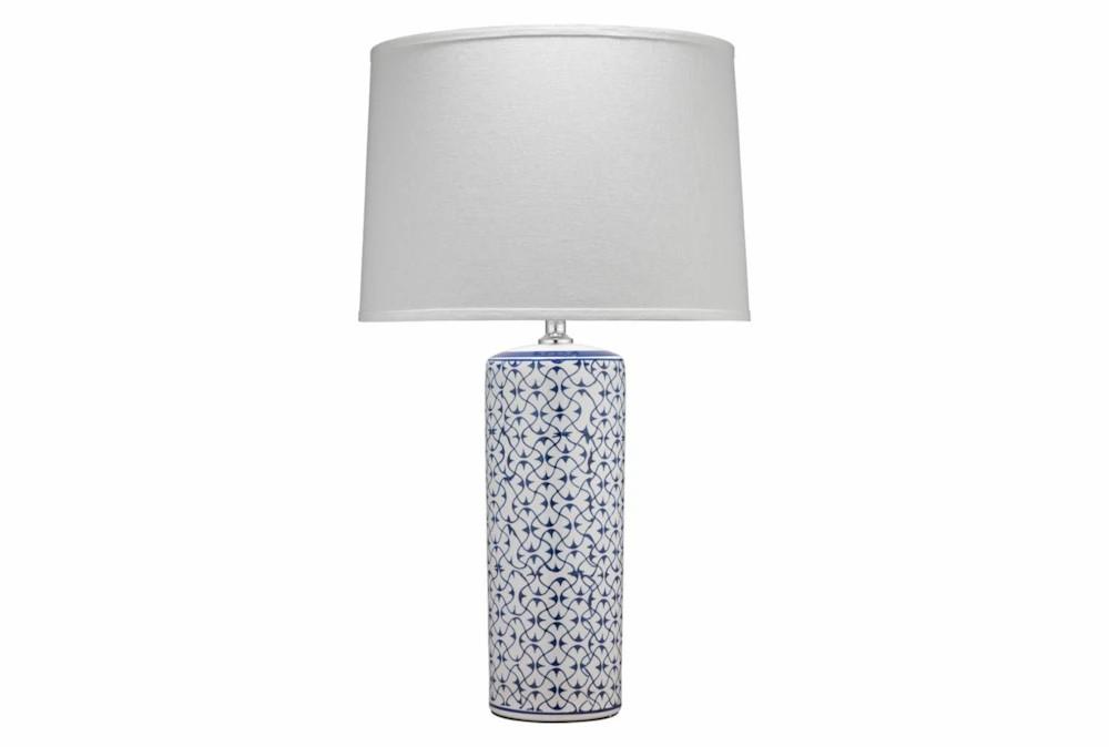 Table Lamps | 28 Inch Blue + White Patttern Ceramic Table Lamp Decor Table Lamps