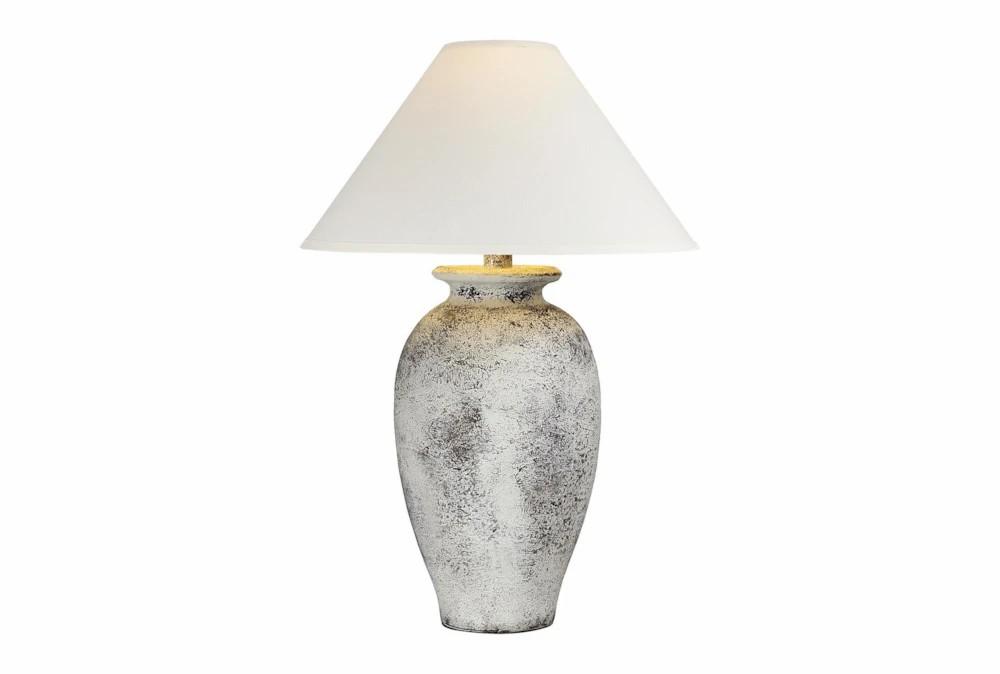 Table Lamps | 31 Inch Tall White Washed Patinaed Urn Table Lamp With Empire Shade Decor Table Lamps