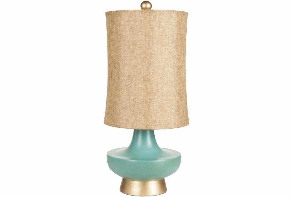 Table Lamps | Table Lamp-Aqua Hand Finished Composition Decor Table Lamps