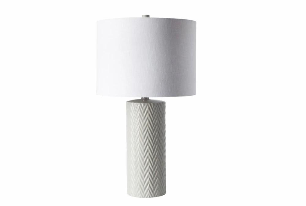 Table Lamps | Table Lamp-White Chevron Ceramic Decor Table Lamps