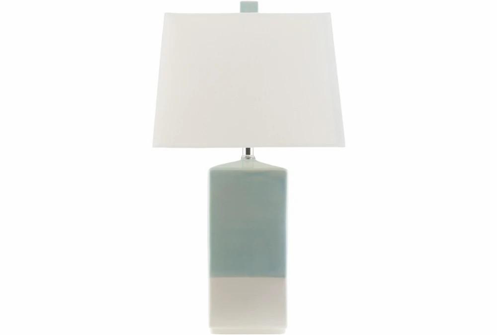 Table Lamps | Table Lamp-Zele Aqua And Cream Decor Table Lamps