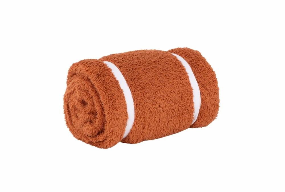 Throw Blankets | 50X60 Orange Sherpa Snuggle Throw Decor Throw Blankets