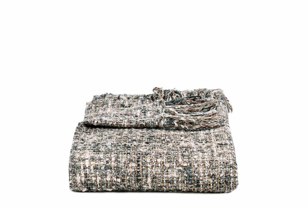 Throw Blankets | 50X70 Blue Slate Boucle Oversized Throw Blanket Decor Throw Blankets