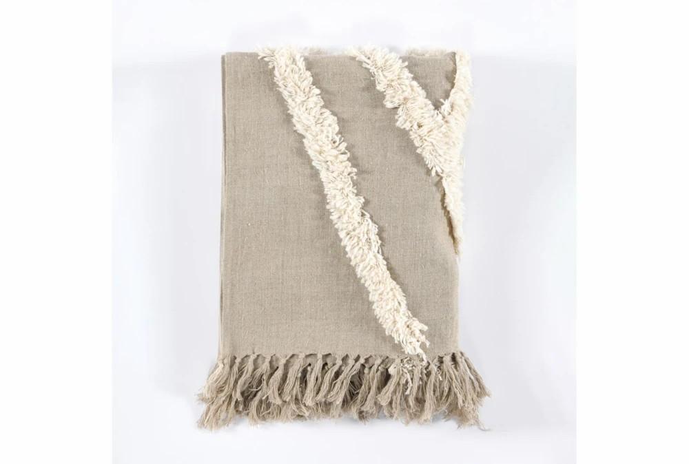 Throw Blankets | 50X70 Ivory + Natural Sundial Throw Blanket + Wall Hanging Decor Throw Blankets