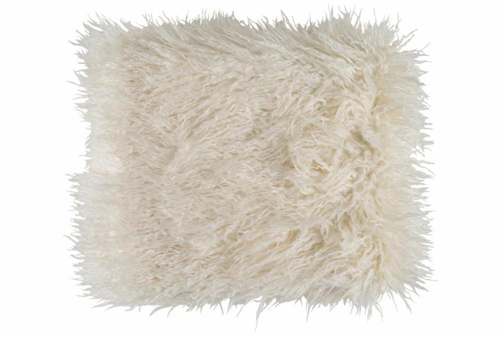 Throw Blankets | Accent Throw-Cream Faux Fur Decor Throw Blankets