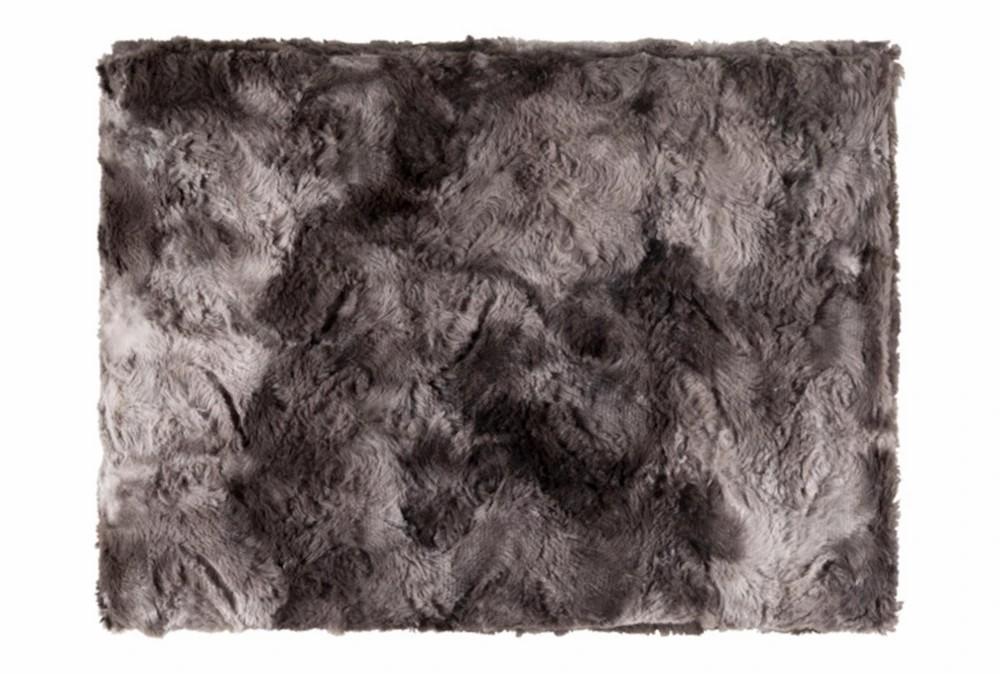 Throw Blankets | Accent Throw-Graphite Fur Decor Throw Blankets