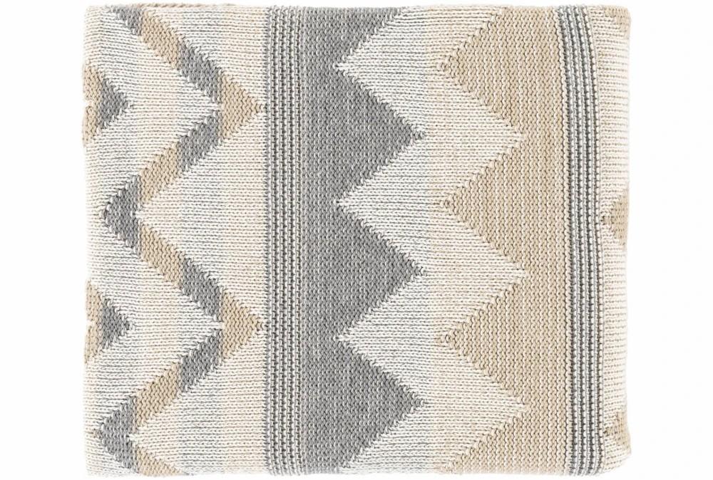 Throw Blankets | Accent Throw-Khaki Chevron Stripe Decor Throw Blankets