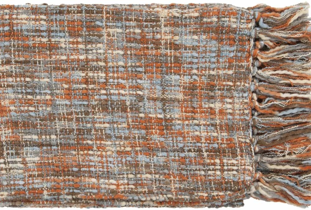 Throw Blankets | Accent Throw-Multicolor Orange Fringe Decor Throw Blankets