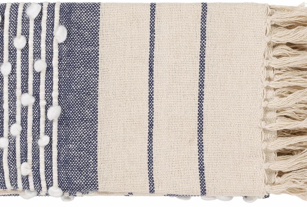 Throw Blankets | Accent Throw-Navy Plaid Fringe Decor Throw Blankets