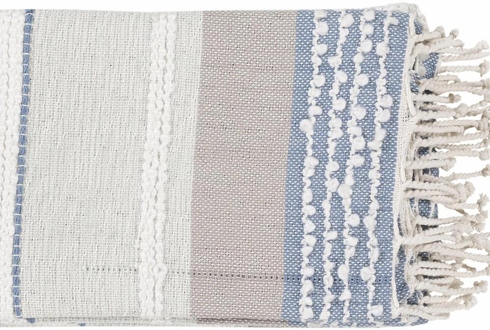 Throw Blankets | Accent Throw- Sea Foam Textured Stripe Decor Throw Blankets