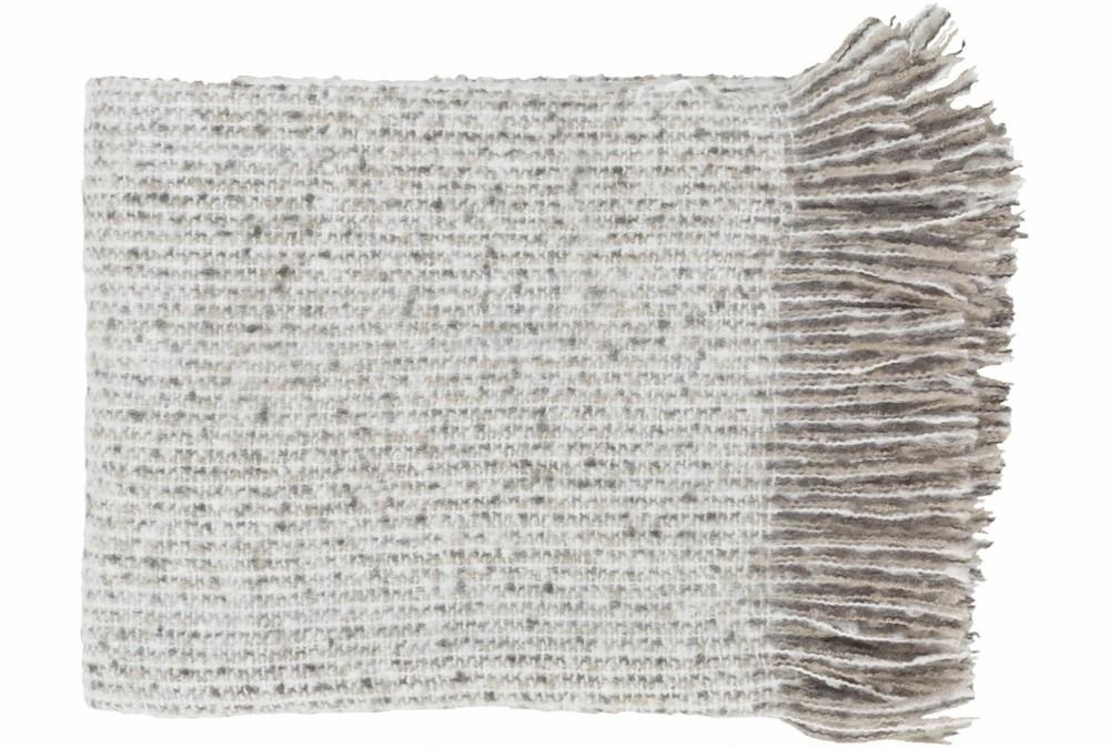 Throw Blankets | Accent Throw-Taupe Fringe Decor Throw Blankets