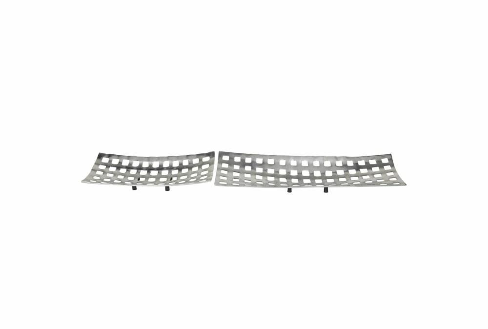 Trays | 2 Piece Set Aluminum Trays Decor Trays