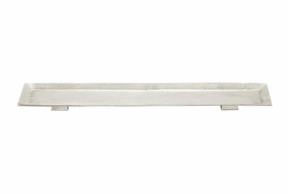 Trays | 35 Inch Silver Long Tray Decor Trays