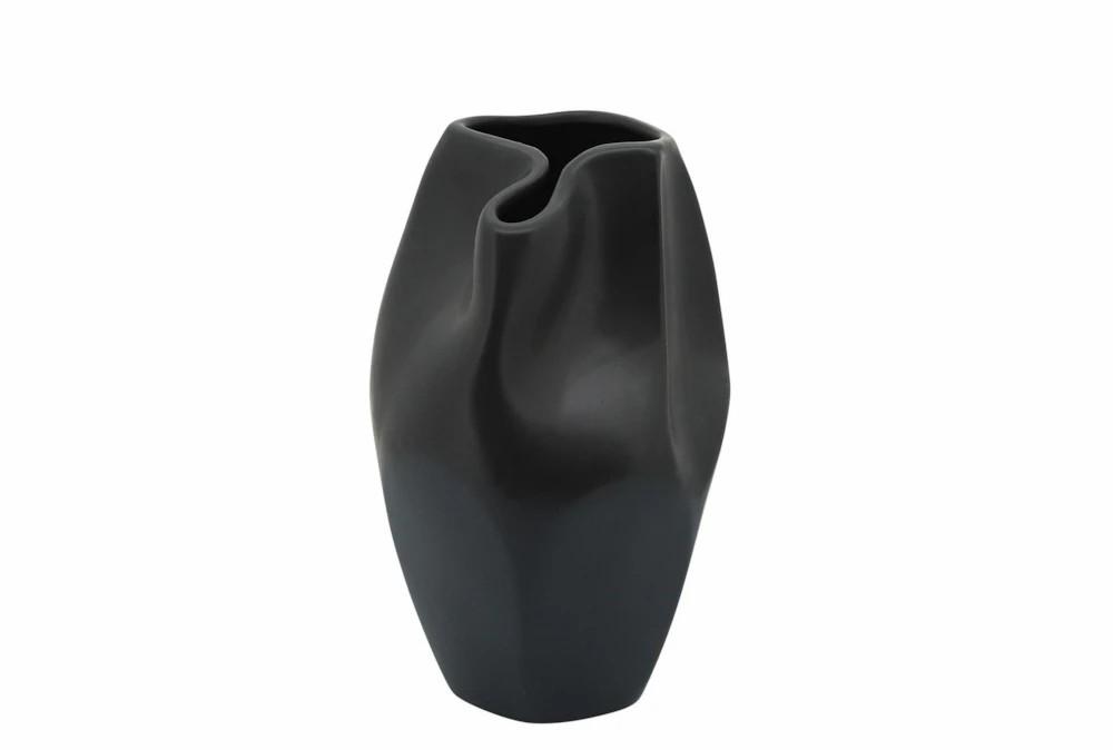 Vases | 10 Inch Ceramic Abstract Vase Black Decor Vases