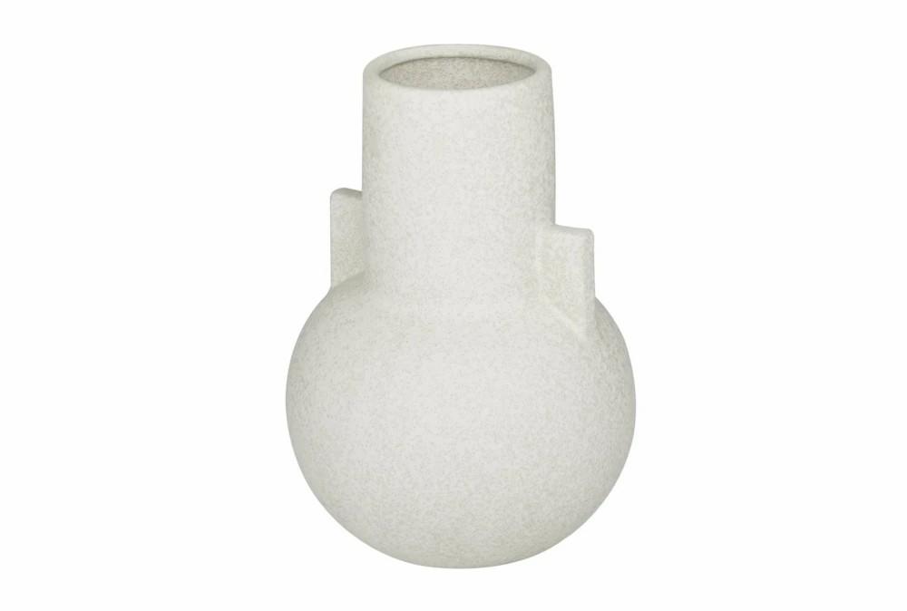 Vases | 11 Inch Matte White Contemporary Bulb Vase Decor Vases