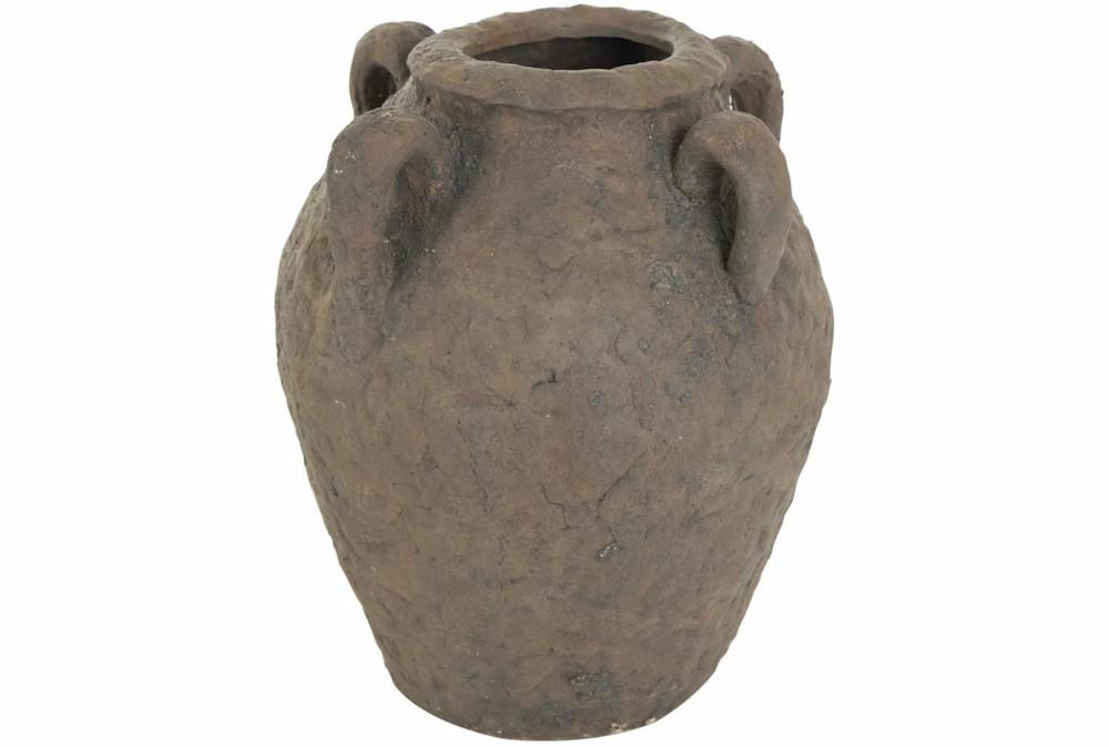 Vases | 12″ Brown Distressed Handmade Ceramic Amphora Vase Decor Vases