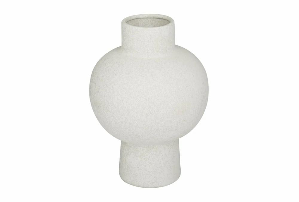 Vases | 12 Inch Matte White Contemporary Sphere Vase Decor Vases