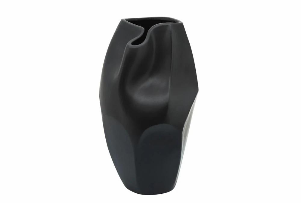 Vases | 14 Inch Ceramic Abstract Vase Black Decor Vases