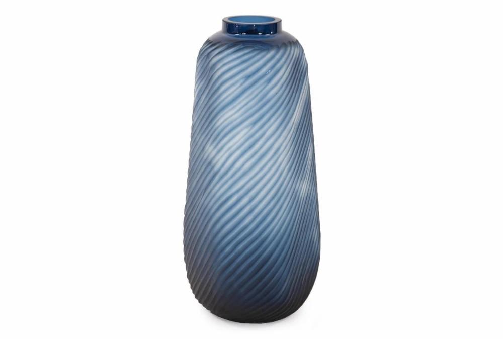 Vases | 14 Inch Ocean Blue Hand Blown Glass Vase Decor Vases