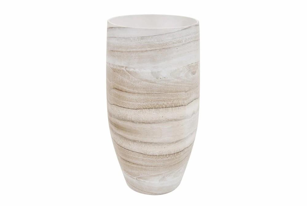 Vases | 17 Inch Desert Sand Tapered Ceramic Vase Decor Vases