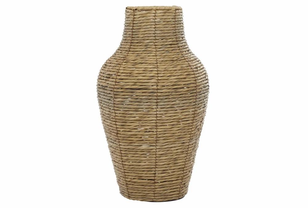 Vases | 18 Inch Natural Beige Faux Seagrass Floor Vase Decor Vases