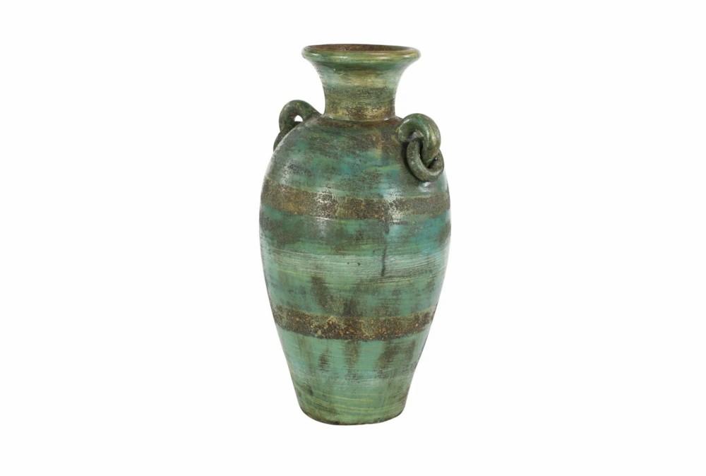 Vases | 23 Inch Distressed Blue Terracota Jug Decor Vases