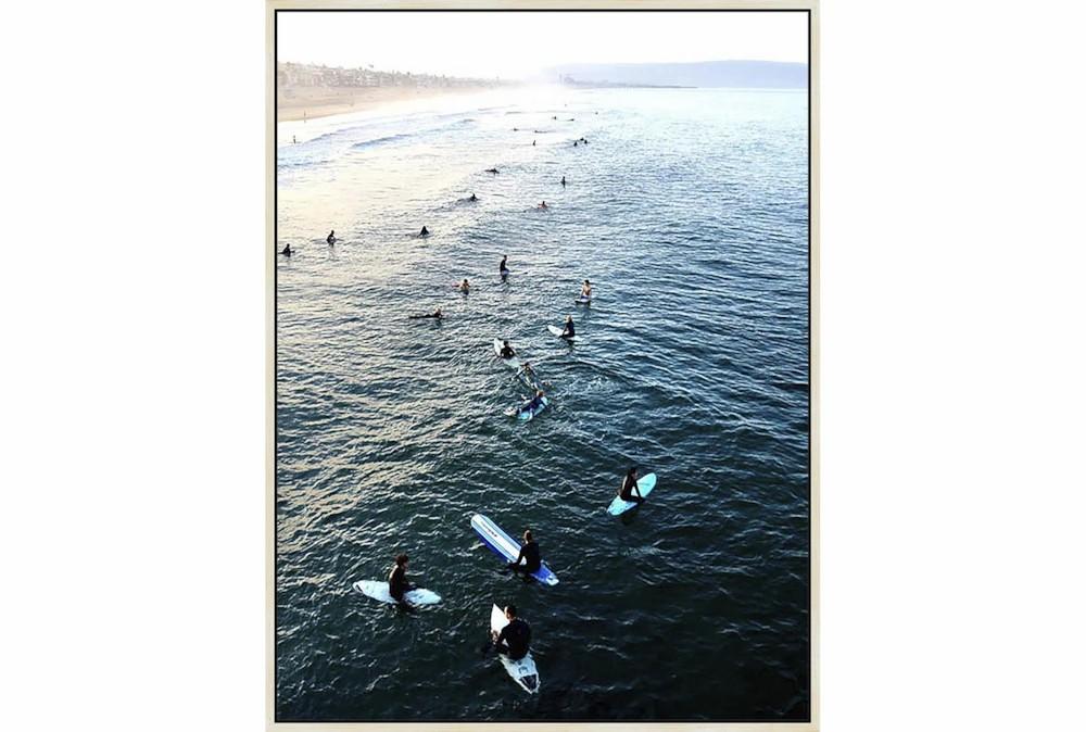 Wall Pictures | 32X42 Ocean Surf With Birch Frame Decor Wall Pictures