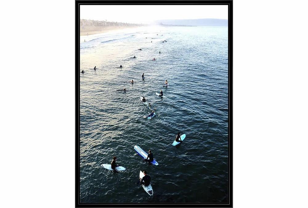 Wall Pictures | 32X42 Ocean Surf With Black Frame Decor Wall Pictures