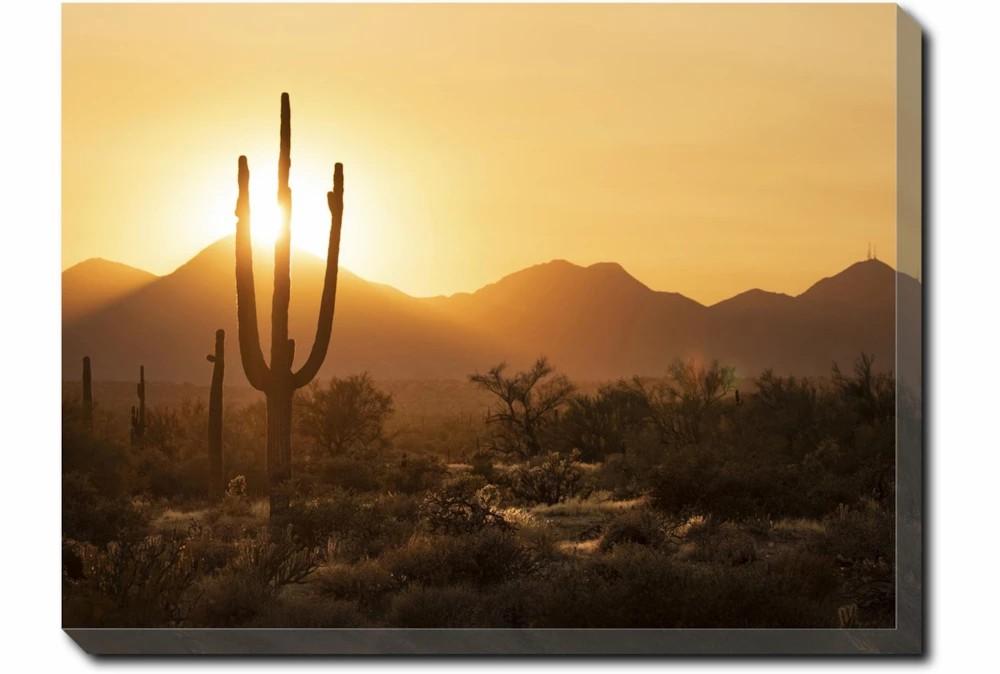 Wall Pictures | 40X30 Desert Sunset With Gallery Wrap Canvas Decor Wall Pictures