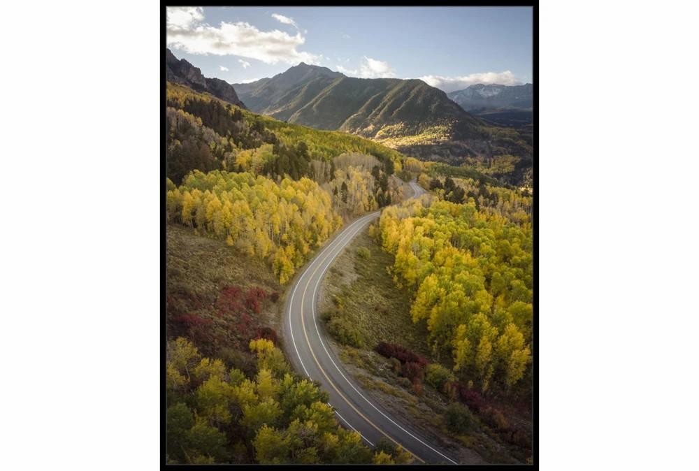 Wall Pictures | 42X52 The Road Less Traveled With Black Frame Decor Wall Pictures