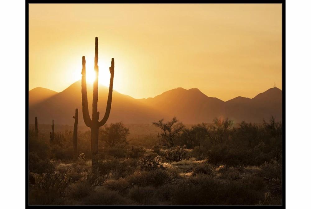 Wall Pictures | 52X42 Desert Sunset With Black Frame Decor Wall Pictures