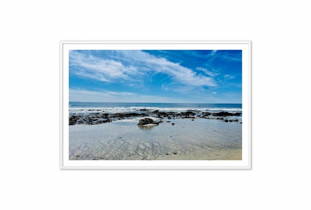 Wall Pictures | 60X40 Malibu Beachscape With White Frame Decor Wall Pictures